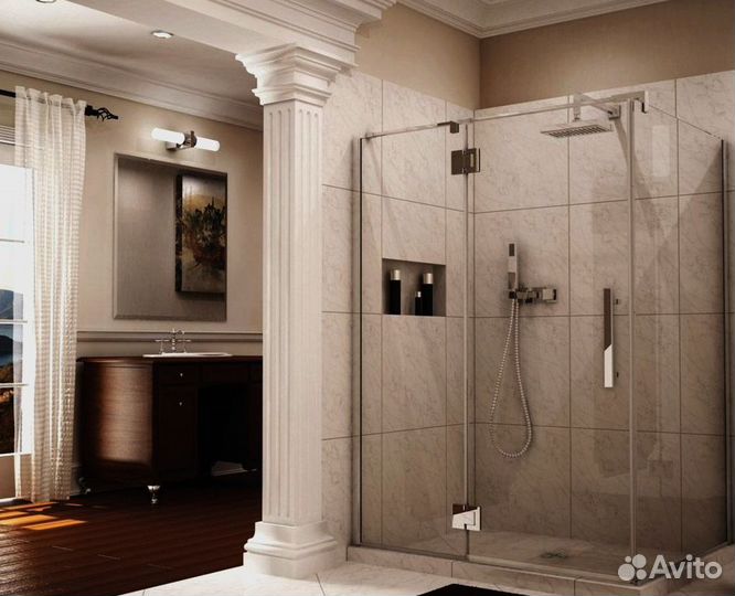 Стеклянные душевые перегородки