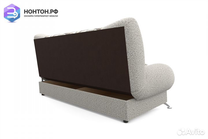 Диван книжка Лодочка коричневый / принт газета