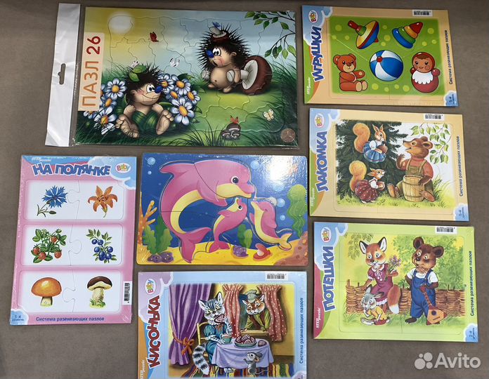 Деревянные пазлы вкладыши для детей