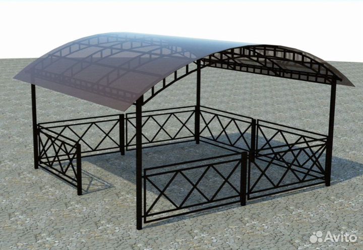 Монтаж металлоконструкций- навес, беседки, террасы