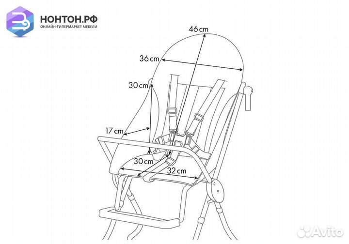 Стульчик для кормления Polini kids 152 Зайки на об