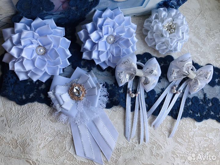 Бантики ручной работы, резинки, заколки