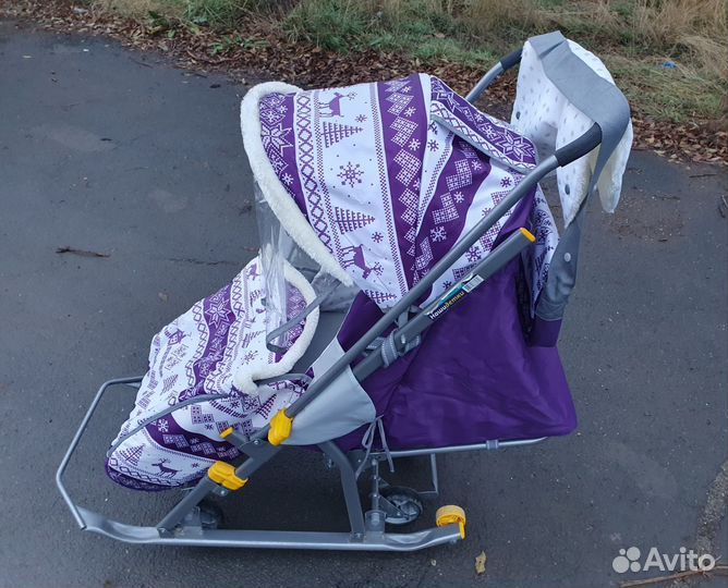 Детские санки коляска ника