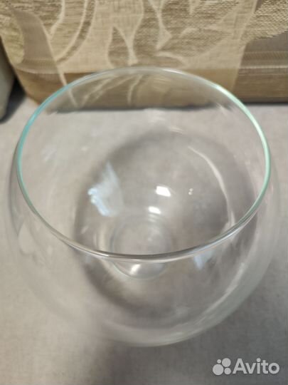 Аквариум круглый 5,5 литров 19*22 см, корм