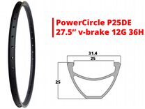 Обод PowerCircle v brake P25D с пистонами 12G 27.5