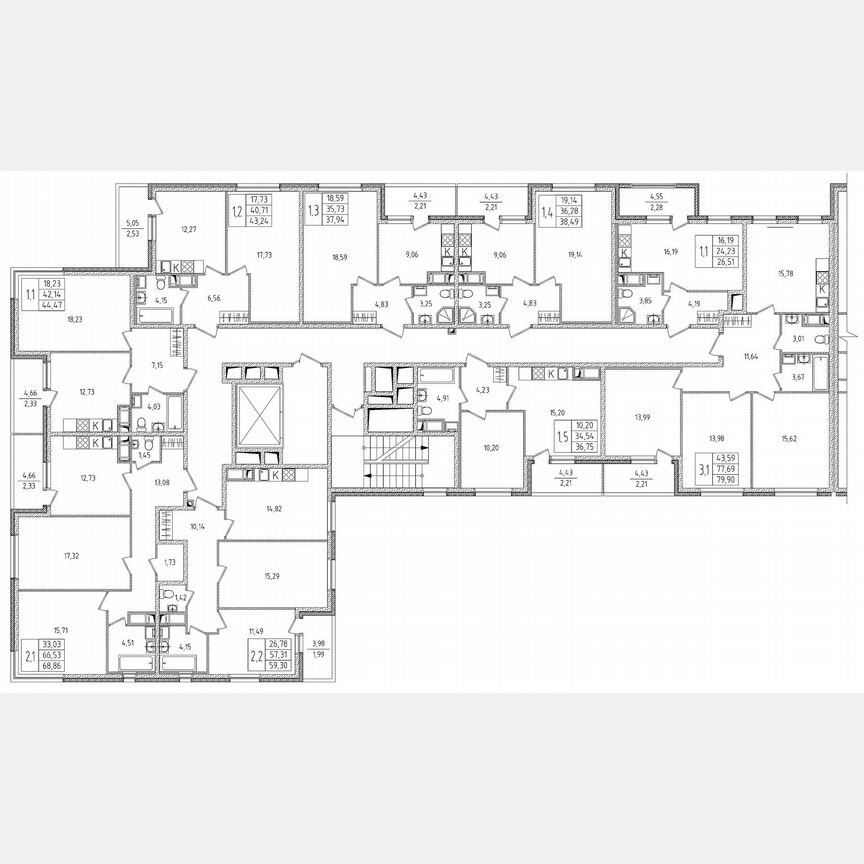 1-к. квартира, 44,5 м², 4/8 эт.