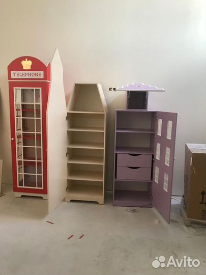 Шкафы домики в детскую. Стенка из шкафов Ш-13