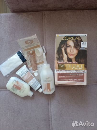 Краска для волос Лореаль экселанс крем каштановый