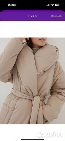 Пальто zarina зимнее 48