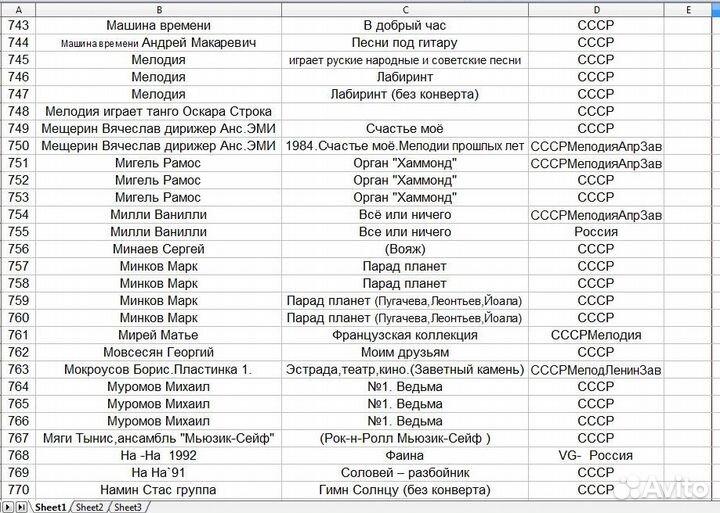 Грампластинки 4 из 5 на 23.07.23 (959)