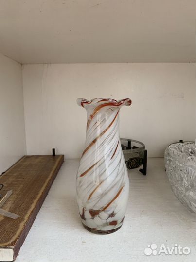 Ваза цветное стекло СССР