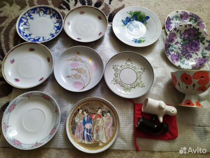 Тарелочки и мелочь гжель