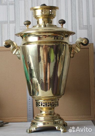 Самовар старинный, на углях и дровах Кольчугино