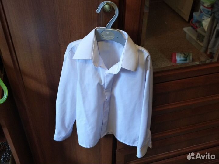 Рубашка белая детская размер 29 (116) для школы