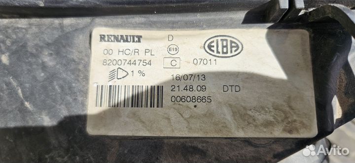 Фара правая заводская ларгус