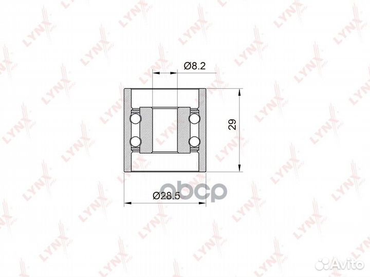 Ролик обводной ремня грм PB3004 lynxauto