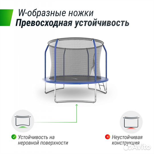 Батут unix Line supreme basic 8 ft (blue)(green)