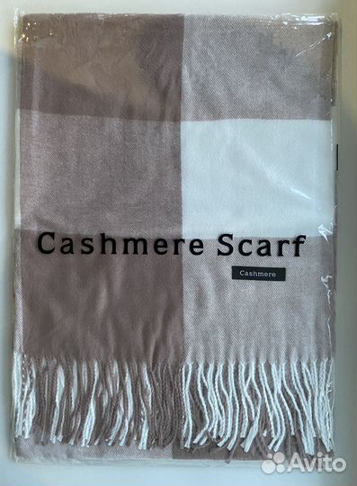 Палантин шарф кашемир бежевый Cashmere beige