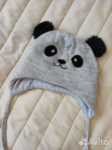 Шапка для малыша 2-7 месяцев теплая