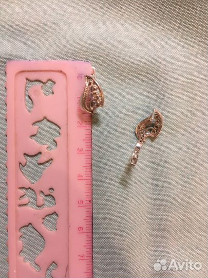 Серебряные серьги, кулон и кольцо