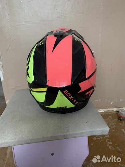 Мото шлем с очками