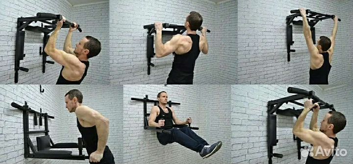 Турник 3 в 1 настенный