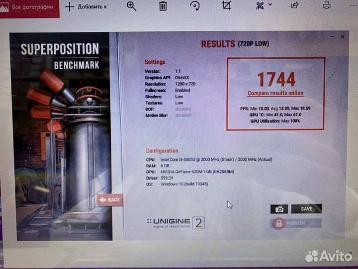 Ноутбук asus Core i3-5/ nvidia/ SSD 256Gb
