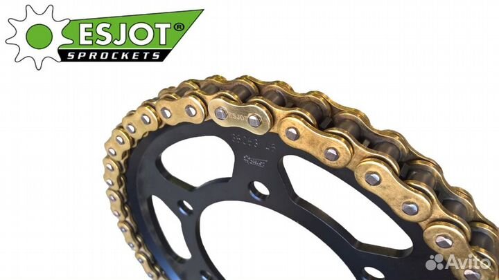 Цепь для мотоцикла esjot 530 EJX 122 звена золотая