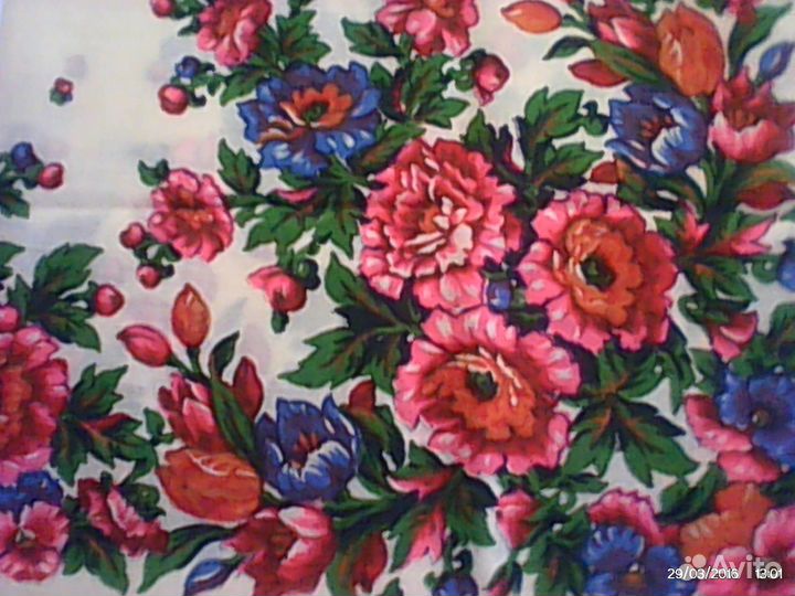 Платок Павло-Посадский\Новый\Чисто-шерстяной\79X82