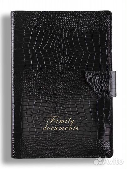 Папка для семейных документов кожаная