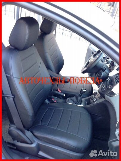 Чехлы Chevrolet Lacetti из экокожи чёрные Классика