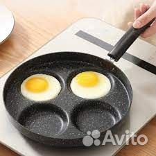 Сковорода для яичницы 24 см, 4 ячейки 7-9 см