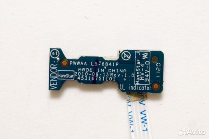 Кнопка включения Toshiba C660 LS-6841P