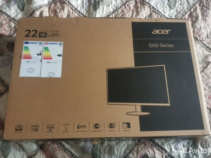 Монитор для компьютера Acer FullHD 21,5 дюйма