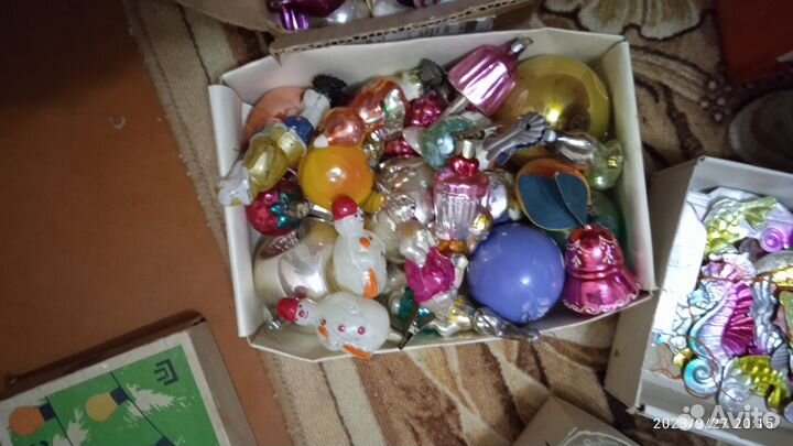Новогодние ёлочные игрушки из стекла СССР