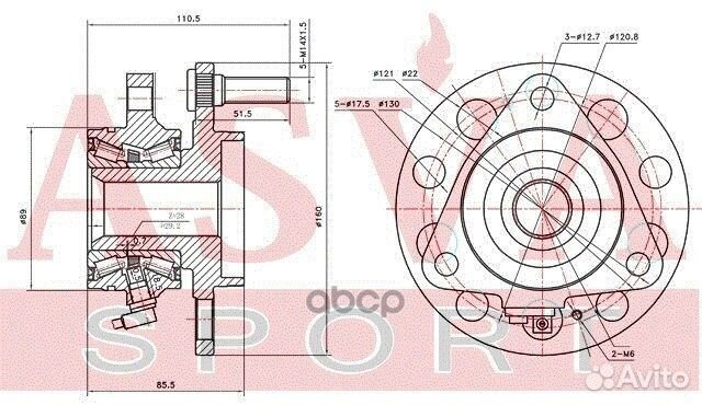 Ступица передняя sywhrexf asva