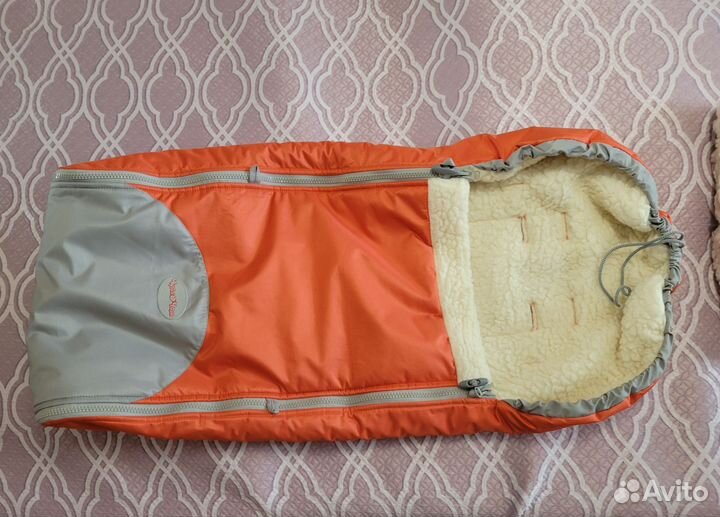 Зимний конверт в коляску санки мех