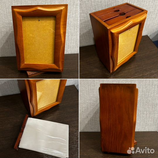 Деревянная фоторамка с вкладышами для фото