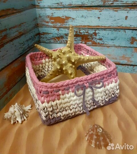 Корзина вязаная 