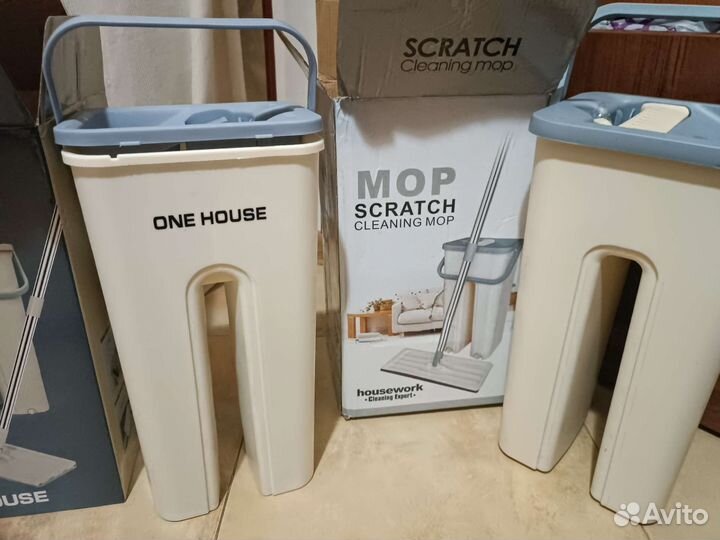 Ведро с отжимом и шваброй