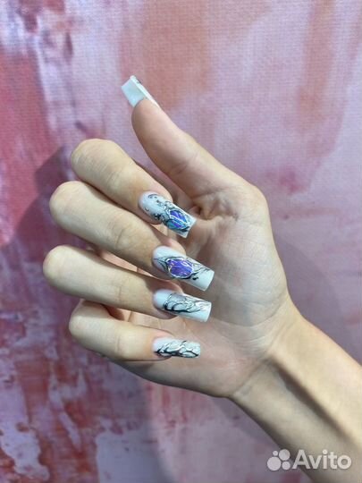 Наращивание ногтей, гель лак