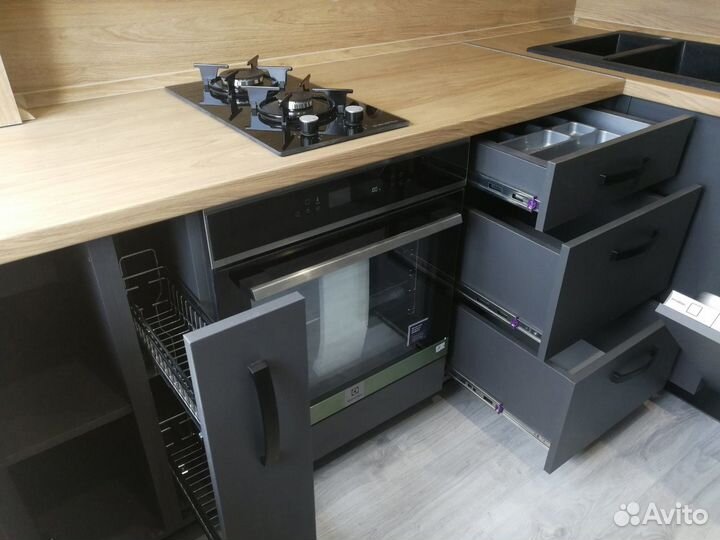 Кухня графит под ключ с гарантией