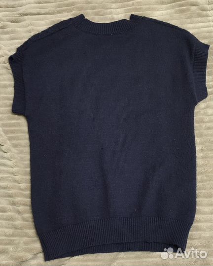 Синий жилет для девочки