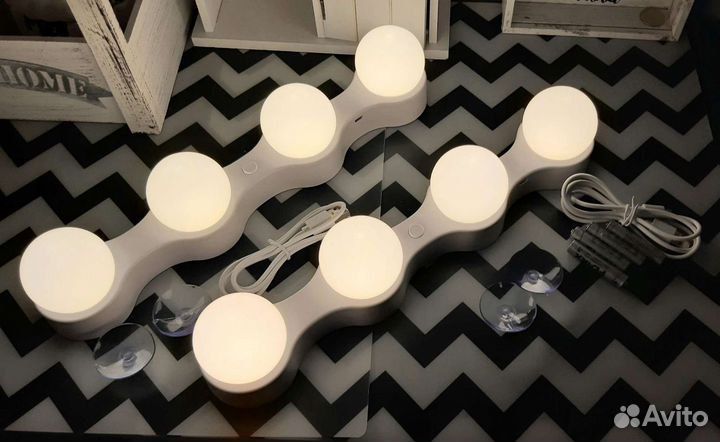 Светильник подсветка на присосках для зеркала