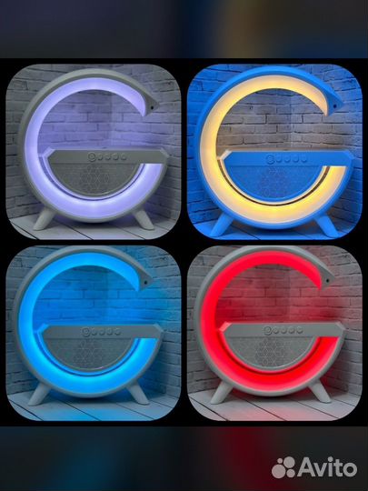 Ночник с беспроводной зарядкой и колонкой