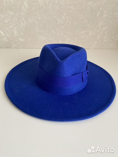 Шляпа женская синяя