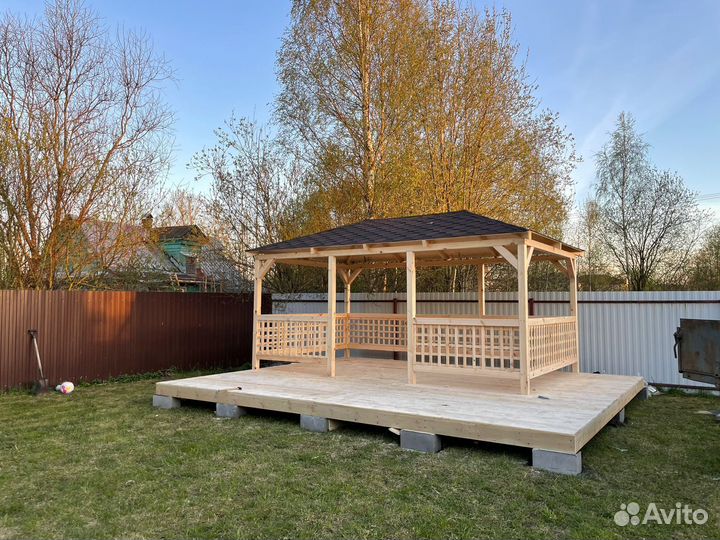 Беседка из бруса. Доставка