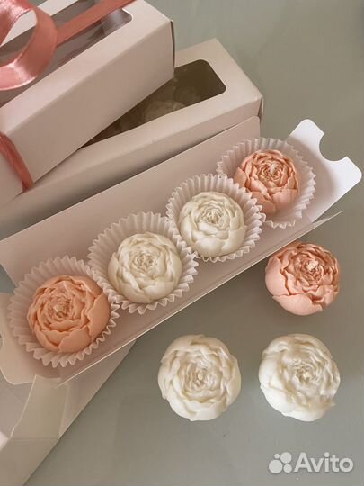 Подарочный набор свечи пион