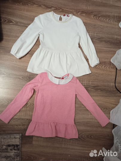 Две кофточки школьные под брючки 128