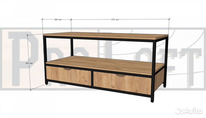 Тумба под тв лофт